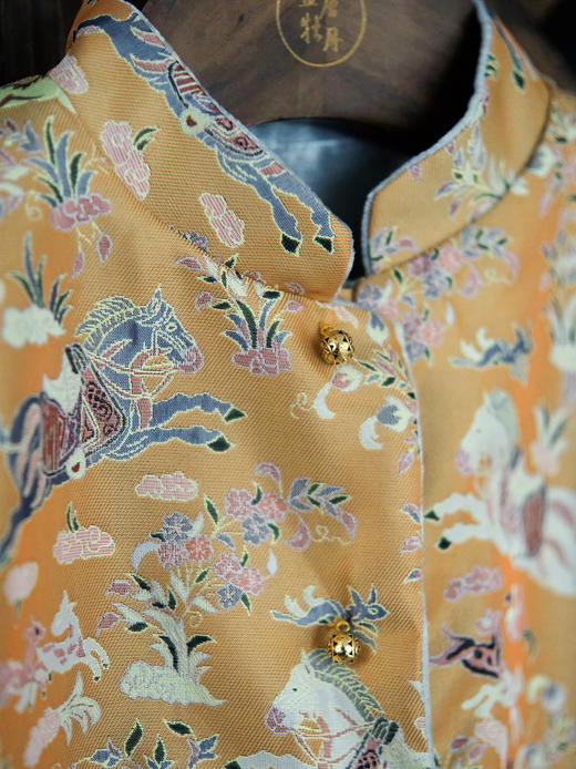 盛唐牡丹 | Kids 蓝灰色马跃新春双穿外套 商品图11