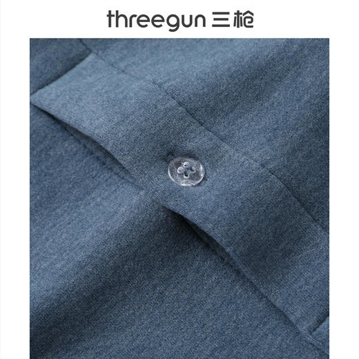 Threegun三枪 华绒热力弹羊绒蚕丝贴护圆领男内衣套-T20095D02 商品图7