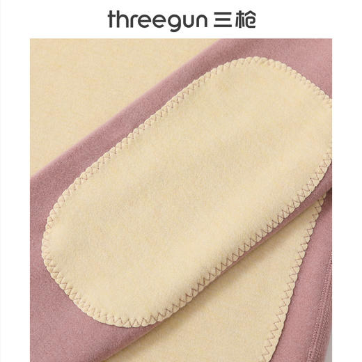 Threegun三枪 华绒热力弹羊绒蚕丝贴护圆领女内衣套-T20094D02 商品图4