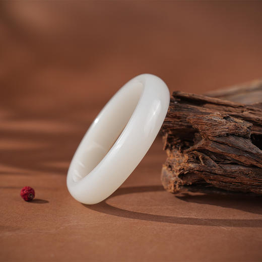 【素若】羊脂白玉手镯（54.3）mm 商品图1