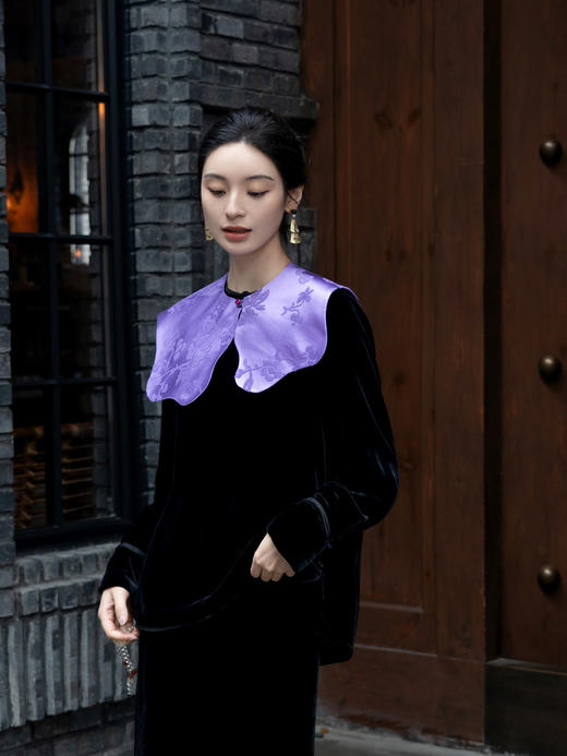 盛唐牡丹 | 富贵牡丹真丝漳缎披肩 商品图6