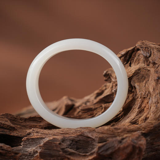 【素若】羊脂白玉手镯（54.3）mm 商品图0