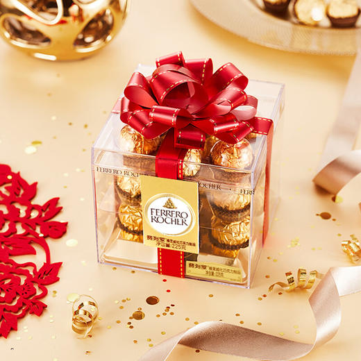 【经典之选】费列罗榛果威化巧克力18粒方形礼盒225g！金色经典，婚礼喜糖/商务送礼，体面不出错！ 商品图5