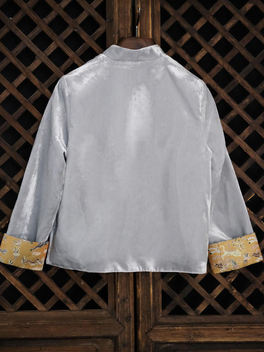 盛唐牡丹 | Kids 蓝灰色马跃新春双穿外套 商品图9