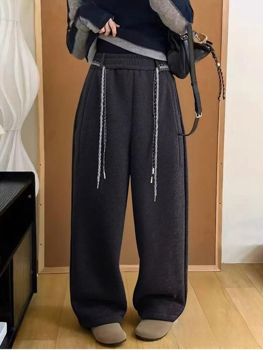 女王节抢购价-不支持退 【自营】🔥🔥🔥加绒【爆款休闲裤】三色腰绳，超软！超舒服！58159冬季保暖休闲裤-喜出 商品图0