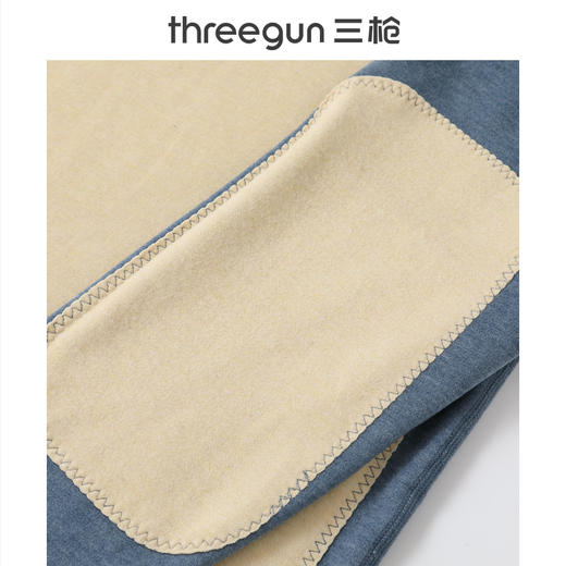 Threegun三枪 华绒热力弹羊绒蚕丝贴护圆领男内衣套-T20095D02 商品图4