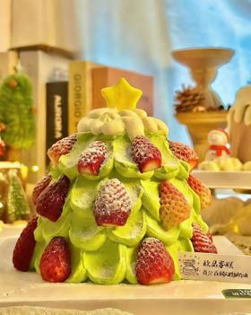 抹茶草莓塔圣诞树（加高款）