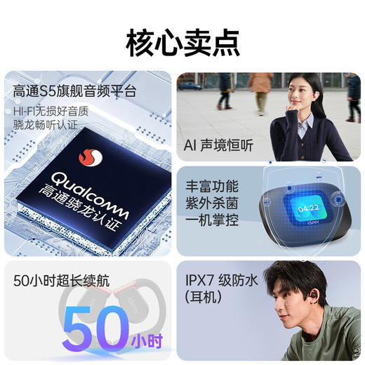 Cleer ARC 3 音乐降噪版 无线蓝牙耳机 魅影黑 商品图4