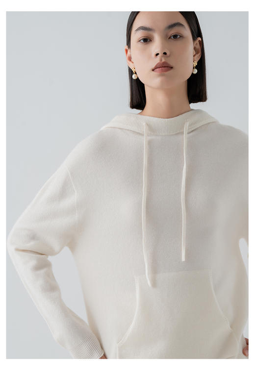 VogoPetite100%山羊绒减龄卫衣全成型帽衫BP132E1113 商品图0