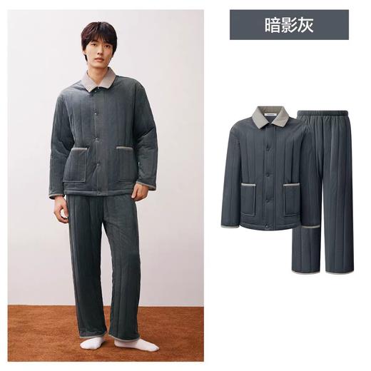 【泡芙家居服】有棵树夹棉睡衣女款三层加绒加厚抗静电2025秋冬家居服套装睡衣男 商品图5