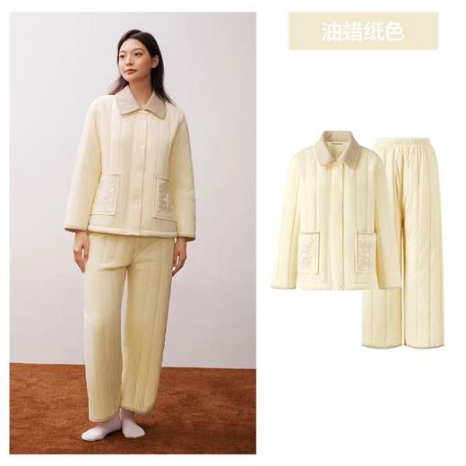 【泡芙家居服】有棵树夹棉睡衣女款三层加绒加厚抗静电2025秋冬家居服套装睡衣男 商品图7