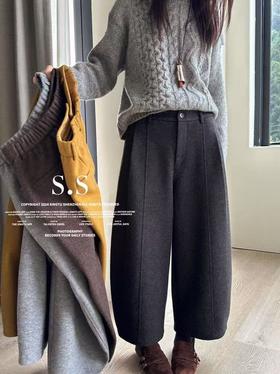 🔥🔥🔥加绒【爆款休闲裤】九分超软！！7616气球裤复古时尚九分小个子休闲裤-喜出