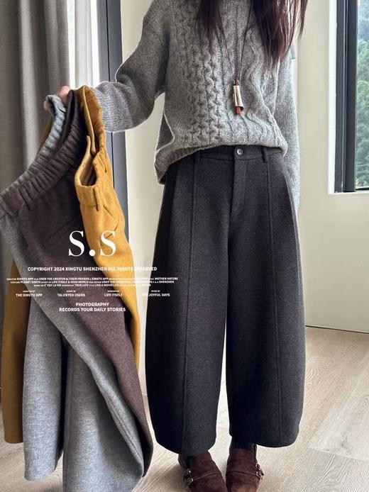 🔥🔥🔥加绒【爆款休闲裤】九分超软！！7616气球裤复古时尚九分小个子休闲裤-喜出 商品图0