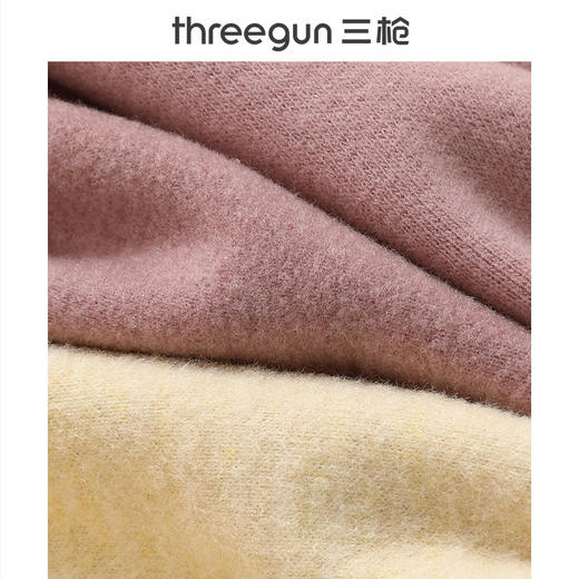 Threegun三枪 华绒热力弹羊绒蚕丝贴护圆领女内衣套-T20094D02 商品图8