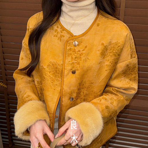 【特价不退换】【预售7天】良木礼水貂桑蚕丝外套（1502） 商品图3