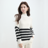 VogoPetite100%山羊绒半高领条纹宽松套头衫上衣 BP141F1701 商品缩略图3