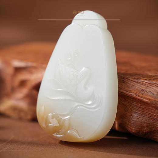 「年礼优选」【金荷灵鸢】糖羊脂玉吉祥牌 商品图0