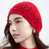 VogoPetite 70%羊毛30%羊绒 手工针织钩花镂空堆堆帽子 BP141D0014 商品缩略图1