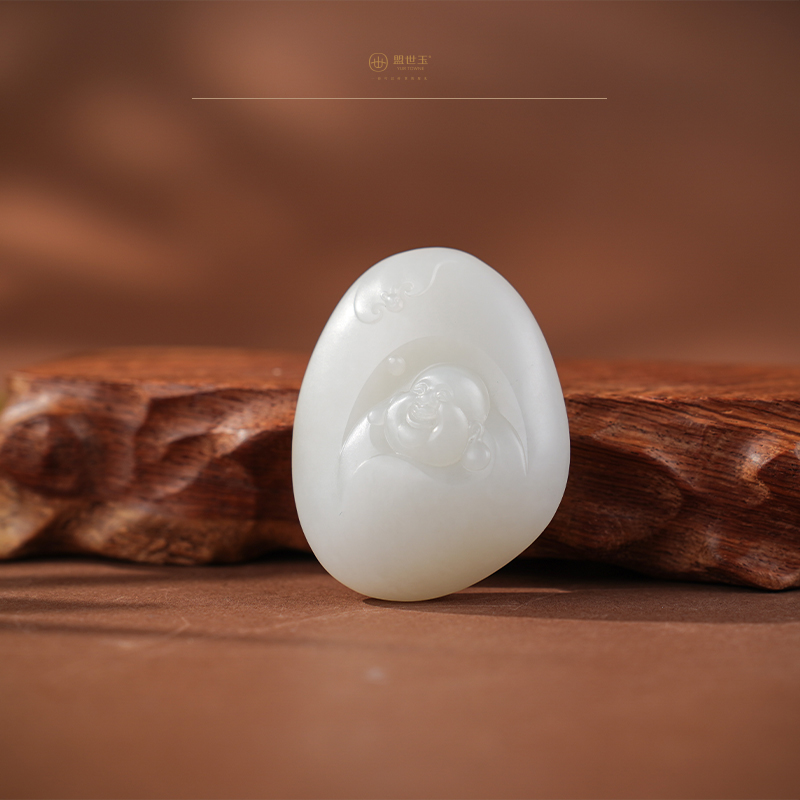 「年礼优选」【笑不语】羊脂白玉佛公挂件