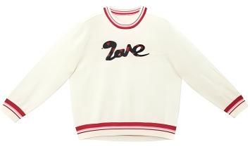 撞边提花休闲羊绒套头衫 商品图0