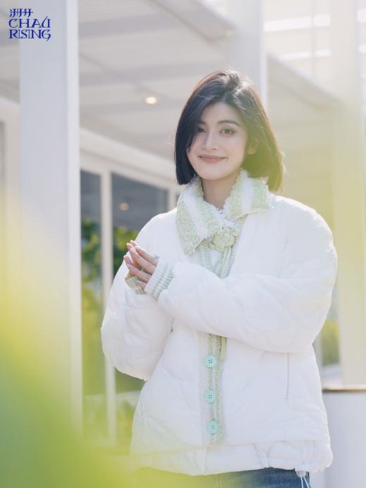 祥云撞边鹅羽绒外套 商品图0