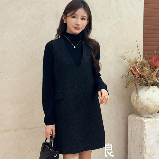 【特价不退换】【预售7天】良木礼V领背心连衣裙（1166） 商品图0