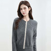 VogoPetite100%山羊绒 复古优雅宽松圆领毛衣开衫 BP142F1501 商品缩略图2