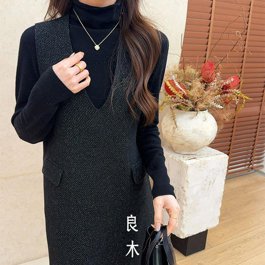 【特价不退换】【预售7天】良木礼V领背心连衣裙（1166） 商品图4