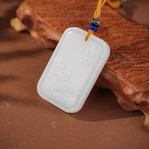 「年礼优选」【鹤云杉】羊脂白玉仙境山水牌 商品图2