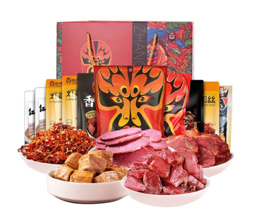 张飞国潮 牛肉零食礼盒-1333g【年货】JCT 商品图0