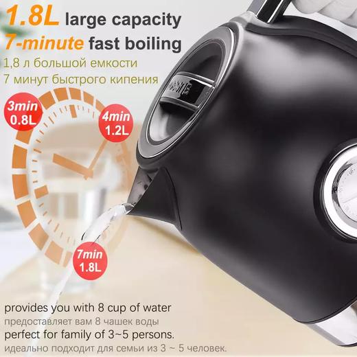 欧洲Sonifer SF-2046 复古电水壶 食品级304不锈钢1.8L带温度计 自动断电 防干烧保护 商品图6