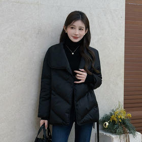 【特价不退换】【预售7天】良木礼翻领鹅绒服（腰带）（1517）