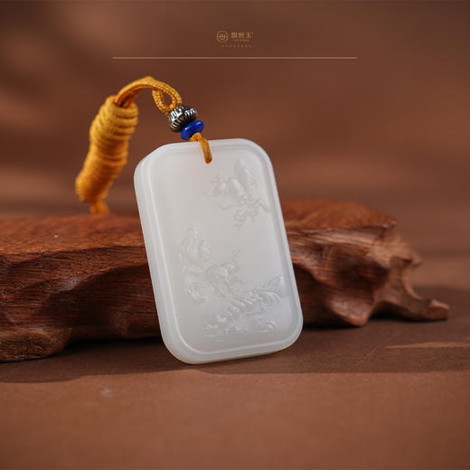 「年礼优选」【鹤云杉】羊脂白玉仙境山水牌 商品图4