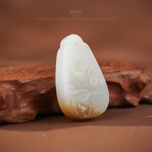 「年礼优选」【金荷灵鸢】糖羊脂玉吉祥牌 商品图2
