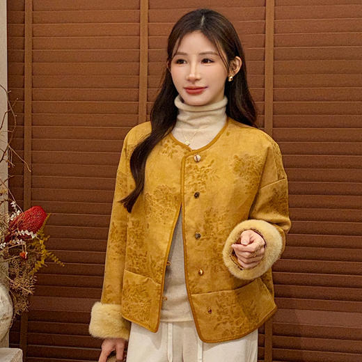 【特价不退换】【预售7天】良木礼水貂桑蚕丝外套（1502） 商品图2