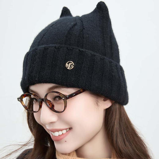 VogoPetite可爱猫咪耳朵加厚保暖针织帽子 BP141D0015 商品图1