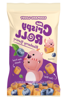 赞萌露比蓝莓味谷物棒30g 잔망루피 미니크리스피롤블루베리맛30g