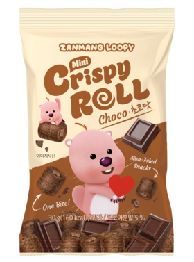 赞萌露比巧克力味谷物棒30g 잔망루피 미니크리스피롤초코맛30g