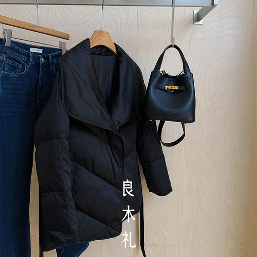 【特价不退换】【预售7天】良木礼翻领鹅绒服（腰带）（1517） 商品图4