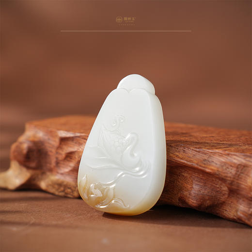 「年礼优选」【金荷灵鸢】糖羊脂玉吉祥牌 商品图1