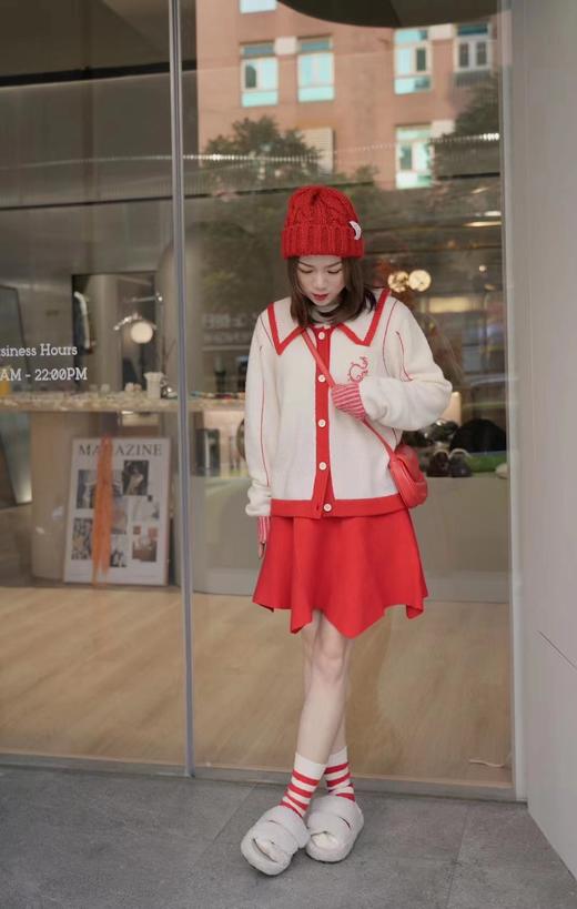 彩色学院羊毛A型半裙 商品图0