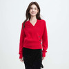 VogoPetite70%羊毛 30%羊绒 斜襟V领针织衫 BP141D0017 商品缩略图0