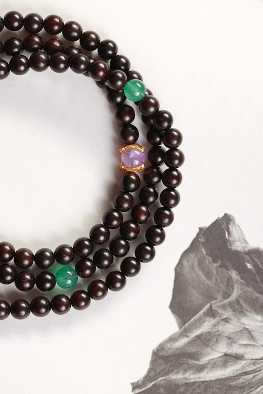 XYZT0742°印度小叶紫檀手串0.6*108 商品图5