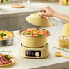 小熊铸铁珐琅电热火锅+蒸屉2.5L 商品缩略图1