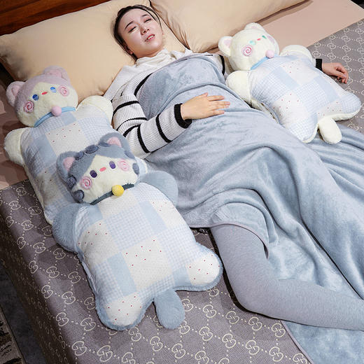 自然醒抱抱猫豆袋三用玩偶抱枕QYL 商品图13