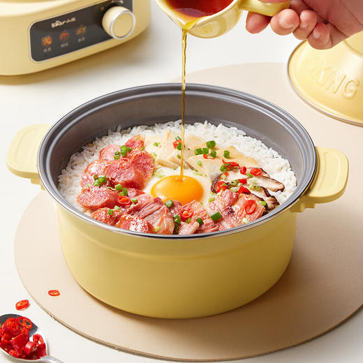 小熊铸铁珐琅电热火锅+蒸屉2.5L 商品图6