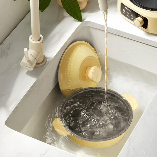 小熊铸铁珐琅电热火锅+蒸屉2.5L 商品图5