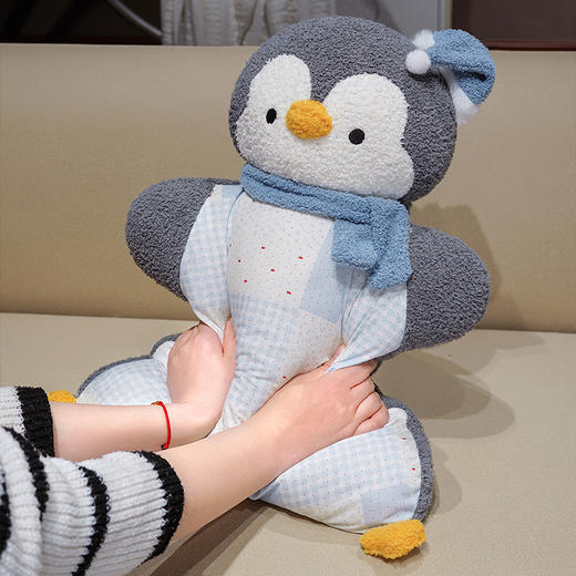 自然醒ins企鹅豆袋三用玩偶抱枕QYL 商品图8