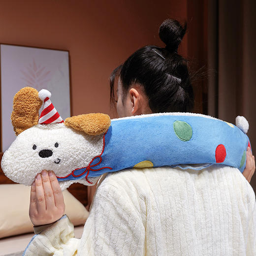 【换季出清】自然醒翘耳小狗注水长条热水袋QYL 商品图12