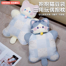 自然醒抱抱猫豆袋三用玩偶抱枕QYL
